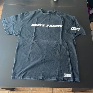 WWE, Men’s T-shirt, The Rock, Boots 2 Asses, XL, Black.